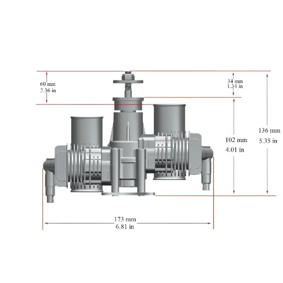 Rcgf Stinger 20cc Twin 2 Stroke Engines Rc Model Gasoline Engines Rc Aircraft Rc Airplane Two Cycle Stinger 20cc Engine Uav